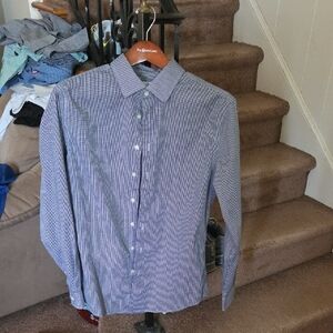 Goodfellow & Co Blue Dress Shirt with Bengal Stripes